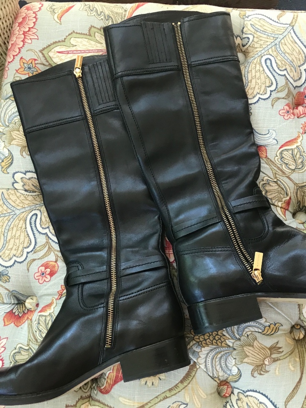 Michael kors black leather “Stockard” equestrian riding black leather boots - Picture 3 of 16